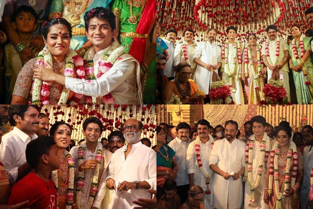 Rajinikanth, Kamal Haasan light up producer Anbu Chezhian's daughter's wedding