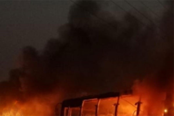 9 buses gutted in fire in Andhra town