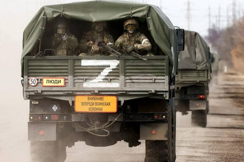 Z letter appears on Russian army vehicles in Ukraine
