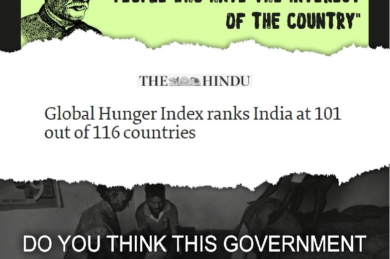 congress fires on bjp over global hunger index