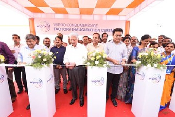 KTR inaugurates Wipro's fastest soap manufacturing unit in Telangana's Maheshwaram 