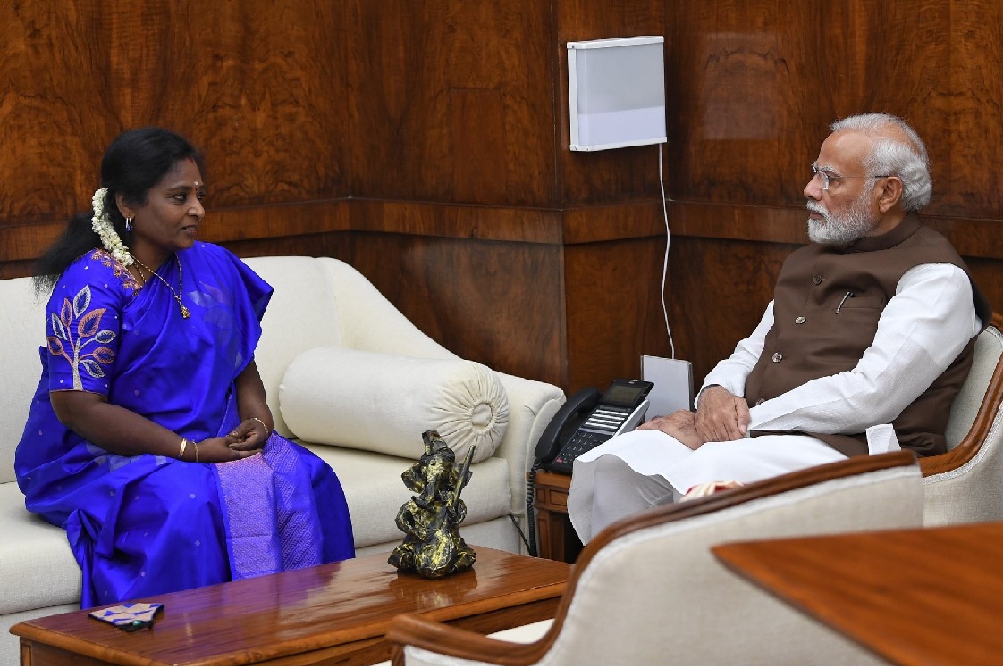 Governor Tamilisai meets PM Modi