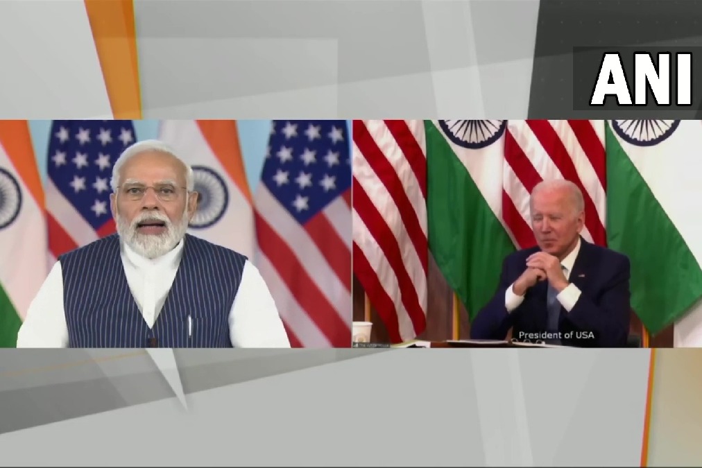 Virtual meeting between Prime Minister NarendraModi and US President JoeBiden begins