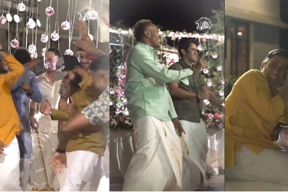 Much to Vignesh Shivan's delight, CSK team dances to 'Two Two Two'