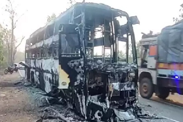 Maoists Set Fire to Odisha Hyderabad Bus