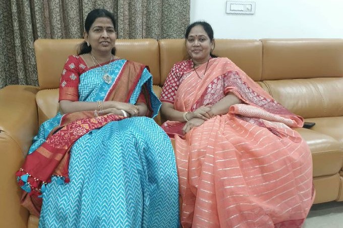 ap home minister taneti vanita meets ex minister sucharitha