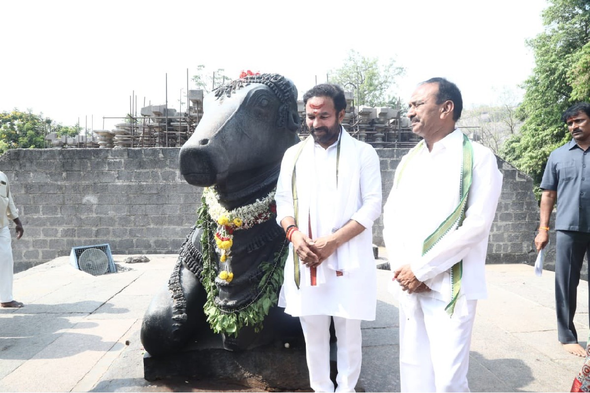 Kishan Reddy announces Rs 15 crore grant for restoration of 1,000 Pillar temple