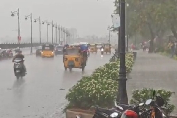 Rain in Hyderabad city
