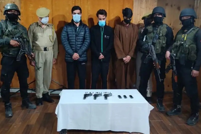 3 terrorits arrested in Jammu and Kashmir