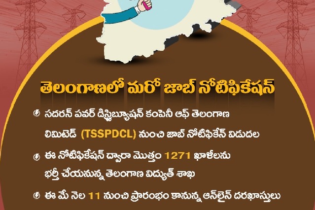 another notifications issued in telangana for filling up 1271 posts