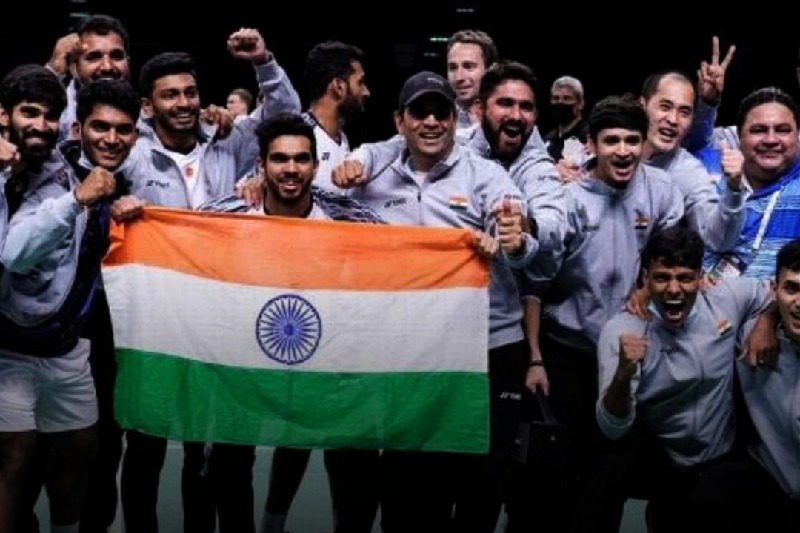 PM Modi congratulates Indian men's badminton team for winning Thomas Cup