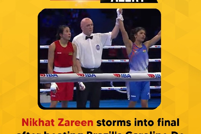 hyderabadi boxer Nikhat Zareen stormed into the final of Womens World Boxing Championship