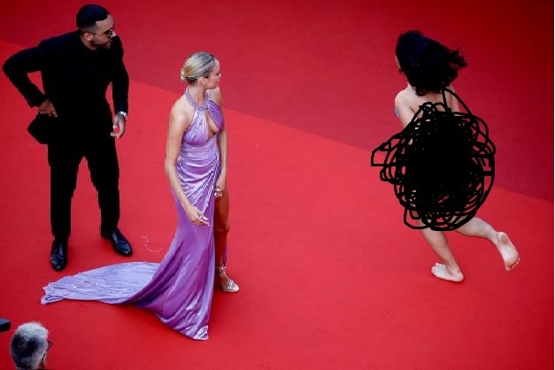 Ukraine Woman Stripped Off On Cannes Red Carpet