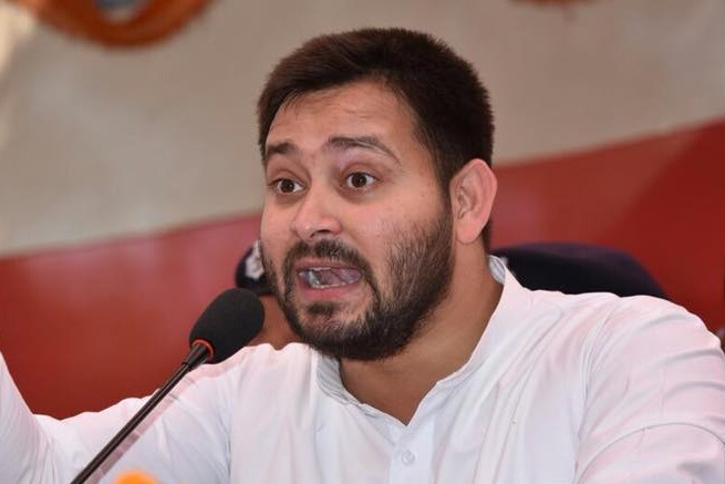 Lalu will never bend his head in front of BJP says Tejashwi Yadav