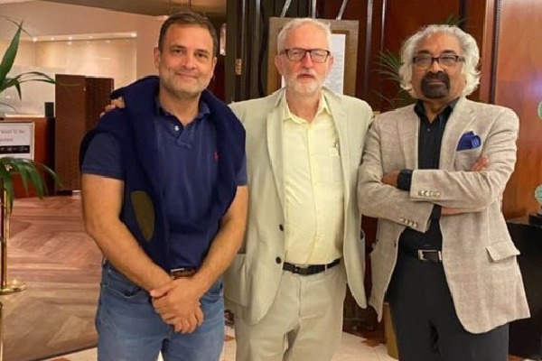 BJP criticizes Rahul Gandhi who was seen photographed with Brit MP Jeremy Corbyn 