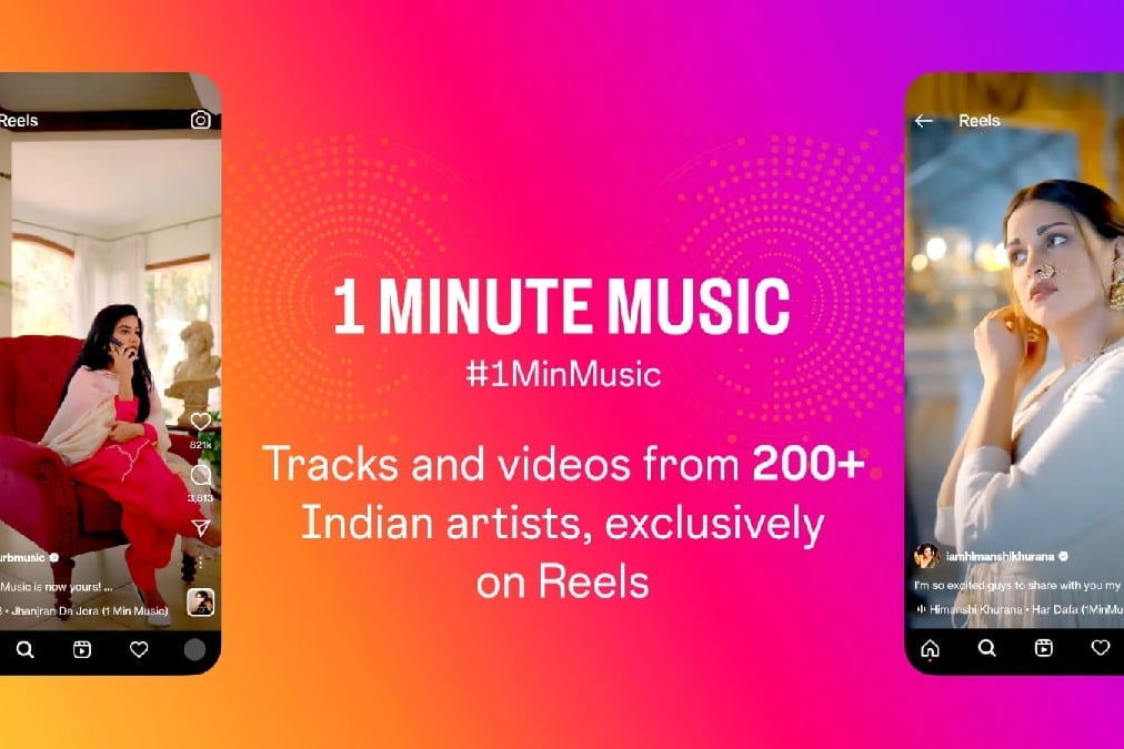 Instagram launches new '1 Minute Music' tracks for Reels in India
