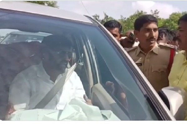 Police stopped Balakrishna vehicle