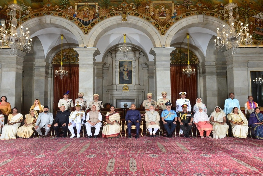 President confers one Kirti Chakra, 14 Shaurya Chakras