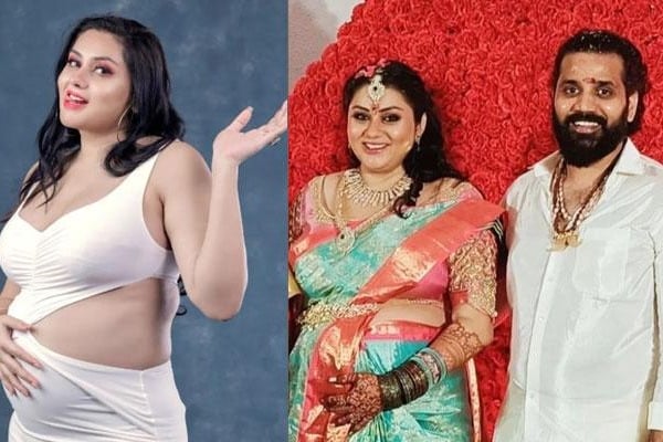 Actress Namitha's baby shower photos go viral on social media