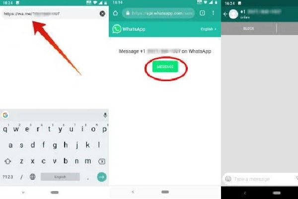 How to send WhatsApp messages to someone without saving their phone number