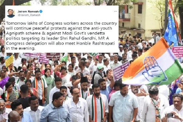 Congress to protest nationwide on Monday against Agnipath, to meet Prez