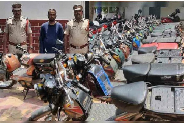 Police arrests vegetable vendor who has stolen only TVS XL mopeds 