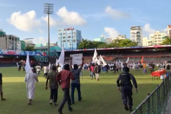 Protests at Yoga event in Maldives capital Male