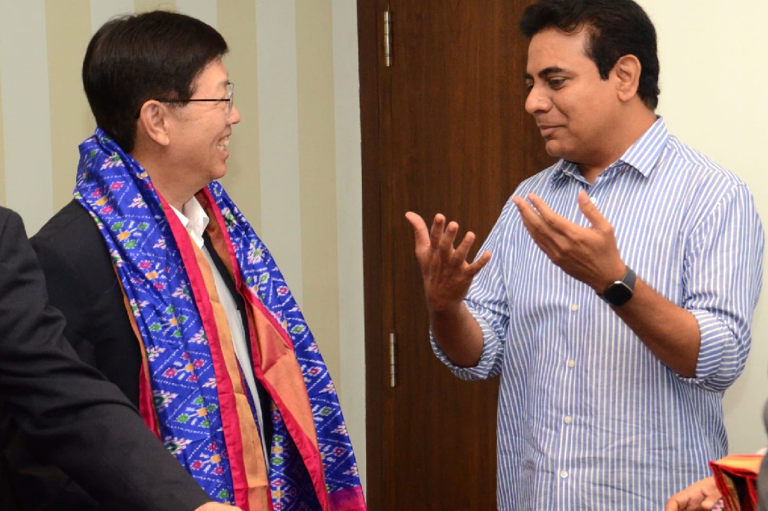 KTR urges Foxconn, a Taiwanese electronics giant, to invest in Telangana