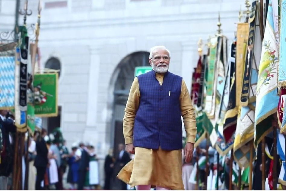 A solid welcome to Prime Minister Modi in Munich The Prime Minister himself tweeted the video