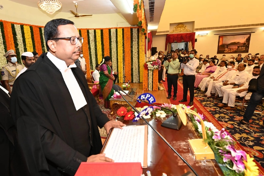 Justice Ujjal Bhuyan takes oath as Telangana HC Chief Justice