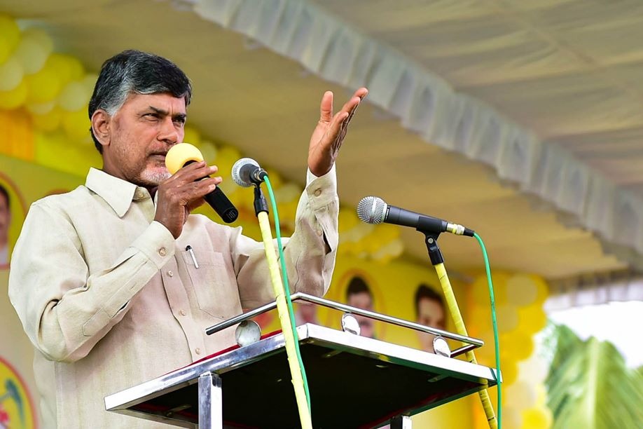 Chandrababu slams police after they arrested two persons in midnight