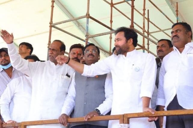 TRS govt put up hoardings to dilute importance of BJP national meet: Kishan Reddy