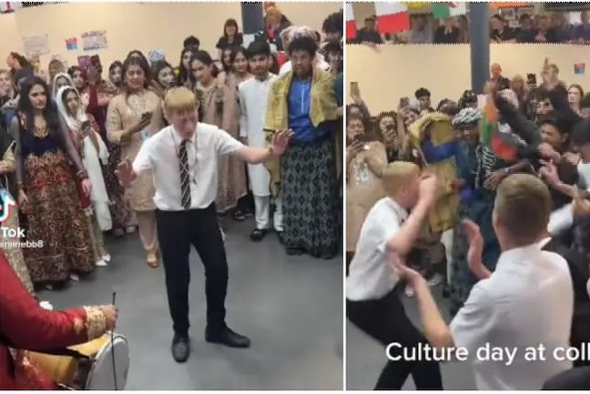 UK college student energetic dance to desi dhol beats video goes  Viral 