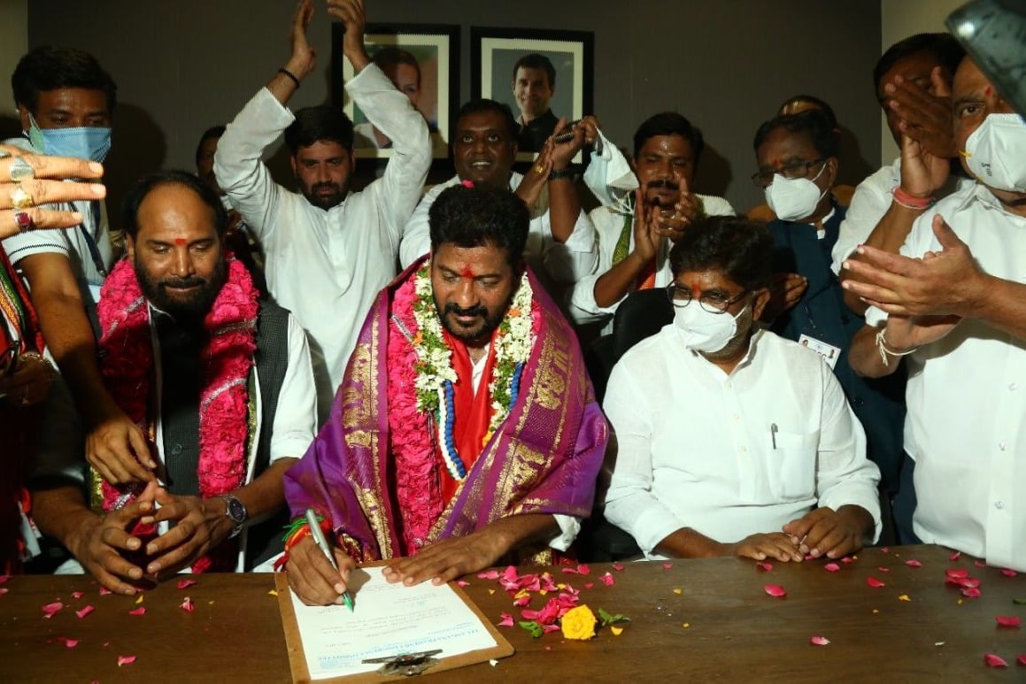 revanth reddy completes one year as tpcc president
