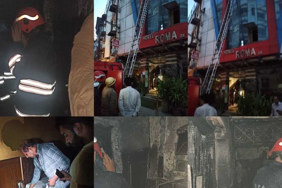 Delhi: Fire breaks out in Paharganj hotel, 10 rescued