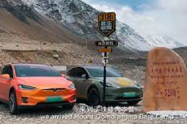 Tesla Model X and Model Y EVs reach Mount Everest base camp