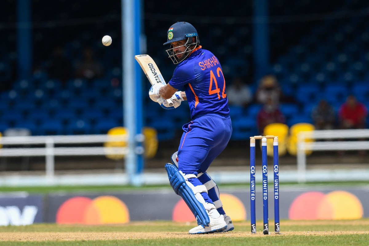 Dhawan missed century as Team India posted 300 plus total against host West Indies