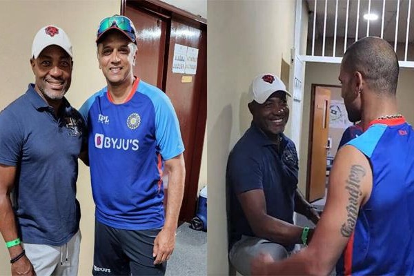 India vs WI 1st ODI: Brian Lara interacts with Indian team in dressing room-watch 