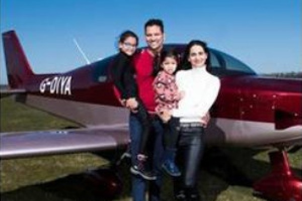 Kerala former MLA son Ashok Thamarakshan built four seater plane and tours with family across UK