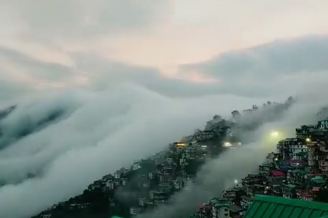 Nagaland minister shares video of clouds floating down valley