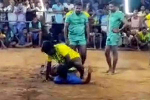 Kabaddi player passes away during match after opponent pins him down