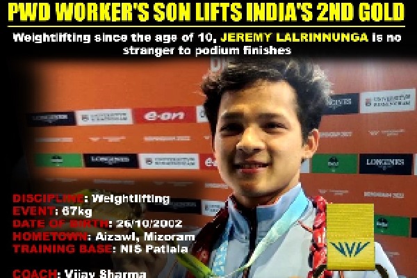 Jeremy Lalrinnunga wins India's second gold at CWG 2022, sets