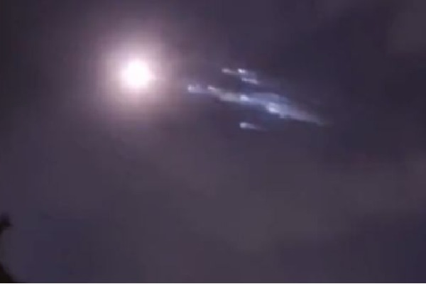 Chinese space rocket lights up night sky before crashing into Indian Ocean