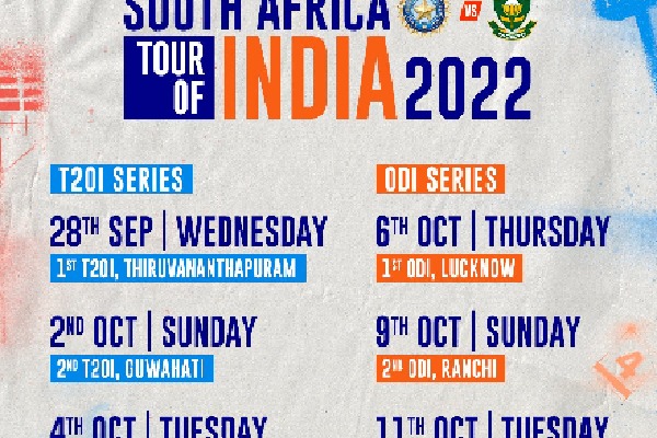 south africa tour in india schedule released