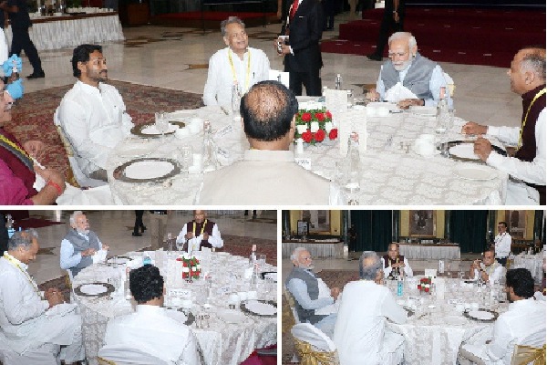 Vijayasaireddy says CM Jagan had been taken lunch with PM Modi at table number 1 during NITI AAYOG meeting