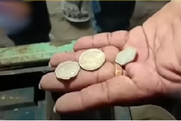 Only coins has been found in old iron locker 