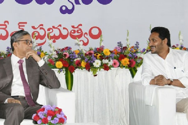 AP CM Jagan meets CJI NV Ramana
