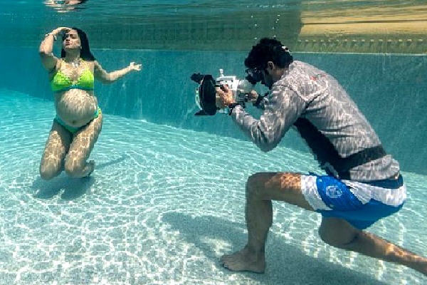 Sameera Reddy posts throwback video of underwater pregnancy shoot