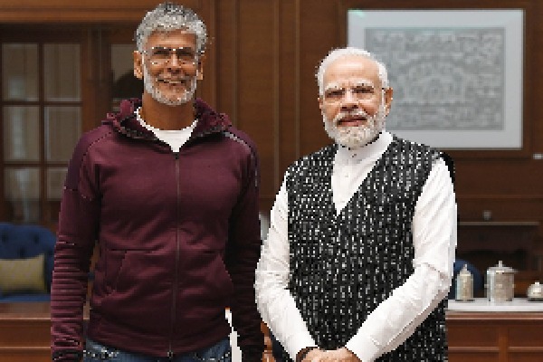 Milind Soman meets PM Modi thanks him for promoting yoga and Ayurveda across India