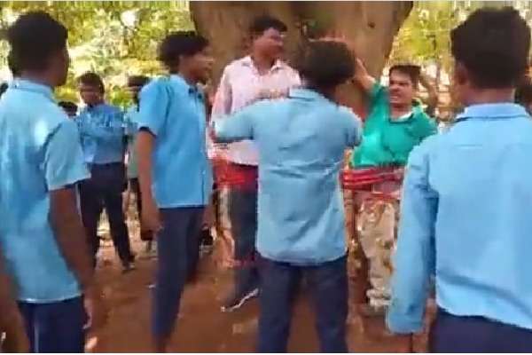 Angry students beat teachers in Jharkhand